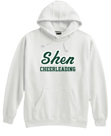 SHNCH23- Shen Tackle Twill Applique White Hoodie