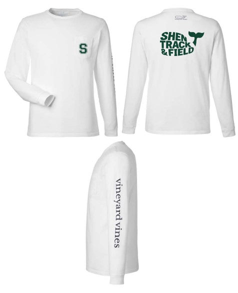 0023GBSHENXC- Vineyard Vines signature Long Sleeve Pocket T-Shirt, Track & Field