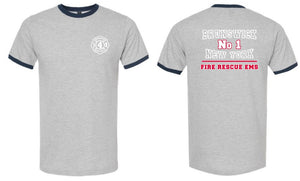 BFIRECO10023- Unisex Fine Jersey Ringer T-Shirt