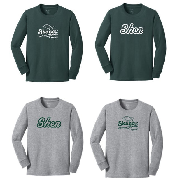 SKANO25- Traditional Cotton Long Sleeve Shirt, Adult & Youth
