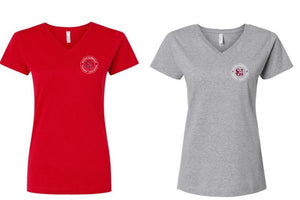 SGTA0021- Fine Knit Jersey Ladies vneck Tshirt