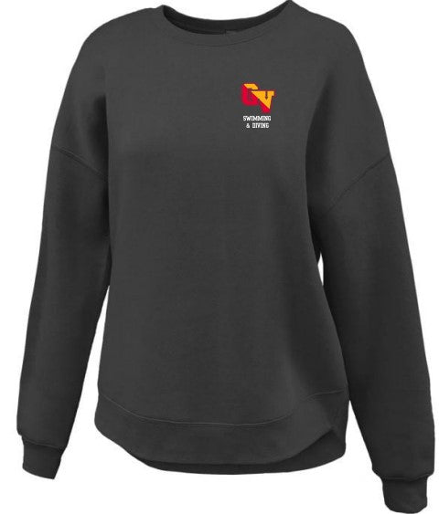 Gville- Ladies curve bottom crewneck sweatshirt