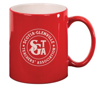 SGTA0021- 11 oz. Red Ceramic Round LazerMug