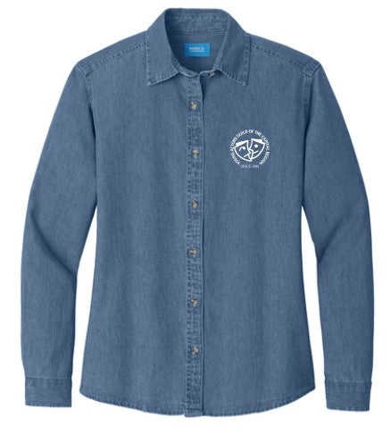 YAGCR23-Ladies Long Sleeve Value Denim Shirt