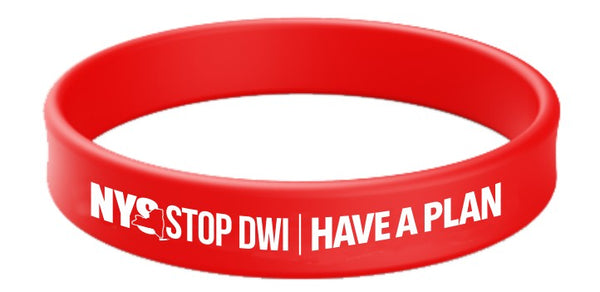 NYSDWI025- NYS STOP DWI Silicone Bracelet