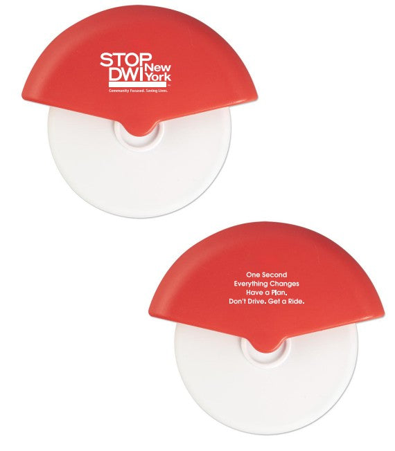 NYSDWI025- NYS STOP DWI Pizza Cutter