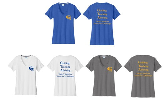 GTA26- Ladies Performance Blend V-Neck Tee