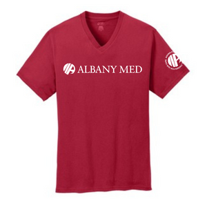 AlbMedHospital22- Adult (Men's fit) Vneck T-Shirt