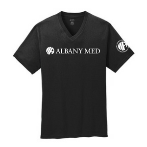AlbMedHospital22- Adult (Men's fit) Vneck T-Shirt