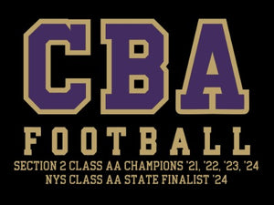 CBA- CBA FOOTBALL Champions '21, '22, '23, '24, Heavy Weight "Collegiate Style" Sweatshirt, applique decoration