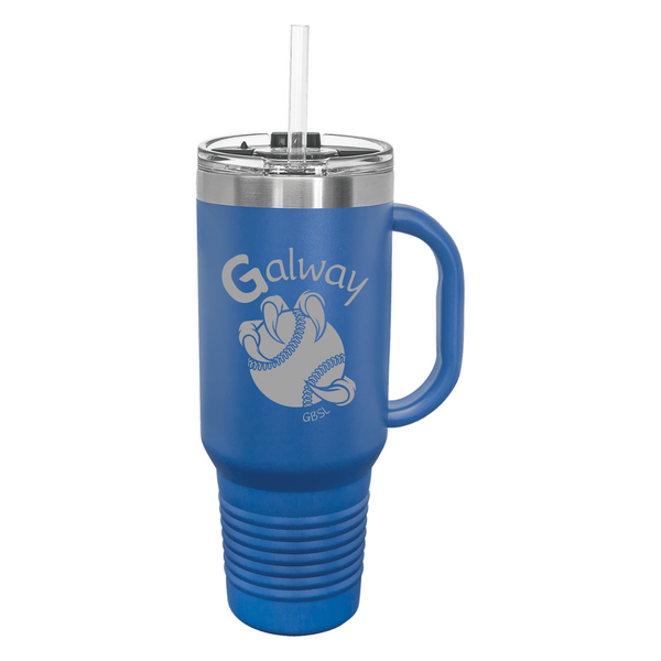 GALWAYBB24- Polar Camel 40 oz. Royal Blue Travel Mug with Handle, Straw Included