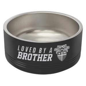 CBA- "Loved by a BROTHER" CBA 32 oz. Medium Black Pet Bowl