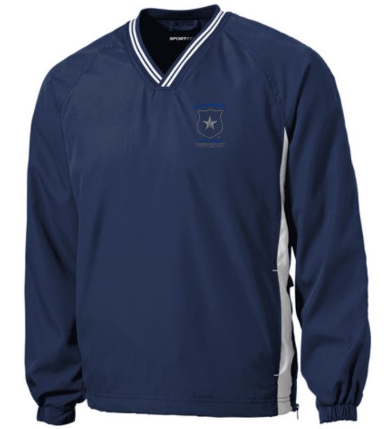 blfdy- Tipped V-Neck Raglan Wind Shirt