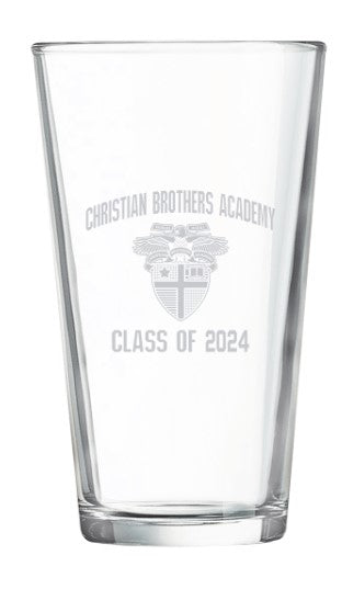 CBA- CBA Crest/Alumni 16 oz. Pint Glass