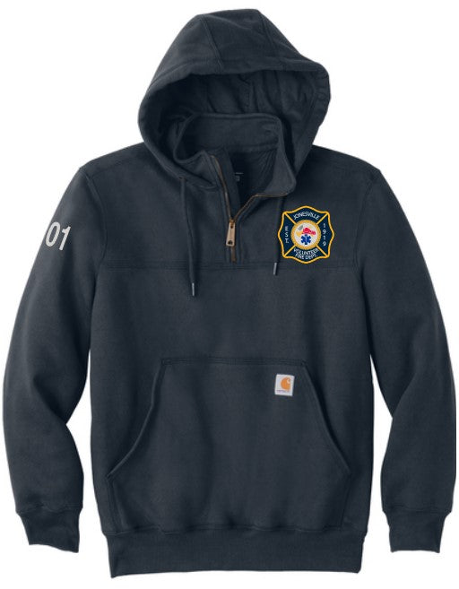 JNSVLEFR025- Carhartt ® Rain Defender ® Paxton Heavyweight Hooded Zip Mock Sweatshirt