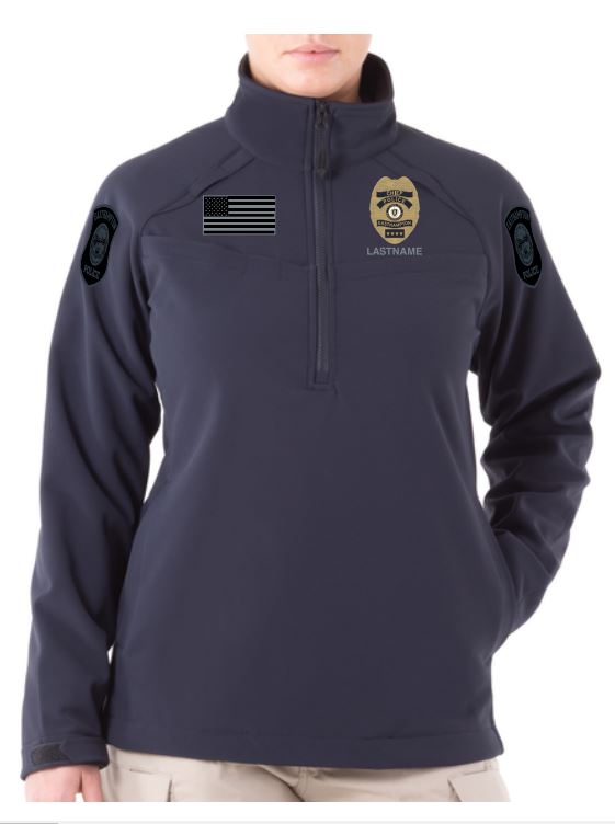 EHPD22- Women's First Tactical Softshell 1/2 Zip Midnight Navy