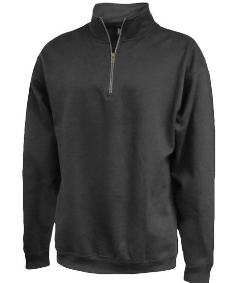 ATTIC20- Pennant 1/4 zip sweatshirts, Black