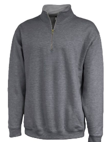 ATTIC20- Pennant 1/4 zip sweatshirts, Charcoal